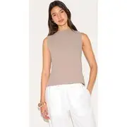 Mushroom Lightweight Woven Asymmetric Ruched Crop Top, Mushroom