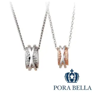 【Porabella】925純銀情侶款項鍊 男女款時尚小眾簡約 幾何不規則轉動項鍊 Necklace 一對販售