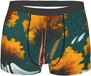 [FSCEV] National Parks Sunshine Trees Men'S Boxer Briefs Regular Soft And Elastic Leggings Shorts Everyday Wear, Black, M