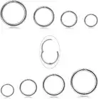 8Pcs 18G Stainless Steel Hinged Clicker Segment Nose Ring Hoop Piercing for M...