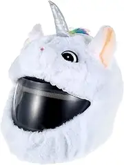 Motorcycle Helmet Plush Cover, Furry Motorcycle Helmet Cover, Cute Decorative Animal Panda Motorcycle Helmet Protection Cover, Funny Full Face Motorbike Dust Cover Easy to Install for Outdoor Ride