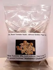 Rock Tumbler Gem Refill Kit True Africa Golden Tiger Eye Tumbling Rough 240ml