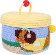 KOMBIUDA Handwoven Cotton Rope Basket: Desktop Organizer For Baby Shower Party Decorative Storage Bin For Toys Snacks And Keepsakes