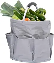 Garden Bag, Foldable Garden Bag with Pockets, Foldable Garden Bucket Storage, Oxford Heavy-Duty Large Organiser Bag Carrier for Garden