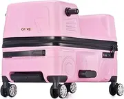 [VONGAZ] Suitcase Luggage Creative Riding Suitcases Portable Luggage Boys and Girls Travel Hard Suitcase Carry On Luggages Suitcases (Color : Pink, Size : 20inch)