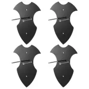 4pcs Sword Holder Wall Mount Sword Rack for Vertical Display, Black