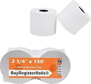 (2 Rolls) 2 1/4 x 150 ft, White, adding machine tape Paper Rolls, Premium One Ply Cash Register/Adding Machine/Calculator Roll Printing Calculator 10 key adding machine tape for El-1750 1801 P23