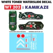 WT202 White Toner Waterslide Decals KAMIKAZE For Custom 1:64 Hot Wheels