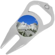 Mount Rushmore Golf Ball Marker Divot Repair Tool Bottle Opener