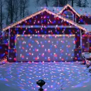 Multicolor Garden Outdoor Yard Lights Christmas Projector Rotating Snowfall