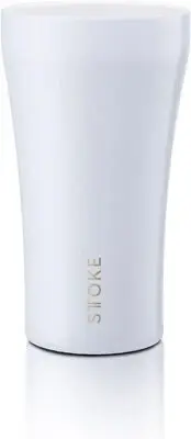 Sttoke Leakproof Ceramic Reusable Coffee Cup 12 oz - Angel White