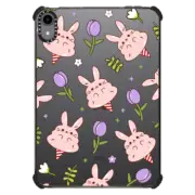 iPad mini (6th gen) iPad Impact Case Cute Bunny Candy Floss with Yellow Tulip - Kawaii Rabbit with Flower in the Garden