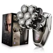 7D Head Shavers for Bald Men, Detachable Head Shaver LED Display Gold-d
