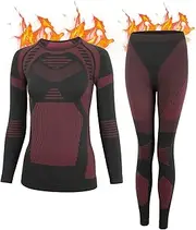 [Innvix] Thermal Underwear Set Womens，Ski Base Layers Women Set, Quick Dry Thermal Underlayer，Ladies Thermal Clothing