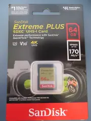 SANDISK SDSDXW2-064G-APCIN EXTREME PLUS 64GB SD Card