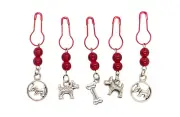 Scottie Dog & Gemstone Beaded Stitch Markers - Progress Crotchet Knitting Supply