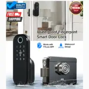 Fingerprint Door Lock Waterproof Outdoor Gate Bluetooth TT Lock Wifi Passcode IC