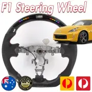 Car Carbon Fiber LED Shift Lights Display Steering Wheel for Nissan 370z 09-20