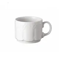 在飛比找PChome24h購物優惠-Rosenthal｜Monbi羽毛紋咖啡杯180ml－白
