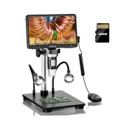 TOMLOV DM9B 7" LCD Digital Microscope 1200X, 1080P Coin Microscope Magnifier,...