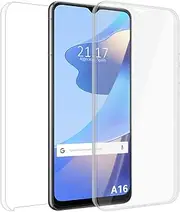 [Tumundosmartphone] Case Double Transparent PC + TPU Full Body 360 for Oppo A16/A16s