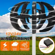 800W Lantern Vertical Wind Turbine Generator 5 Blades Charger Controller 12V 24V