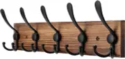 Kuhome Coat Rack Wall Mount Wooden Hat Rack for Wall Hooks Pine Real Wood