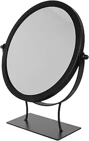 Ipetboom Small Makeup Mirror on Stand Tabletop Desktop Mirror Rotating Iron Frame for Home Vanity