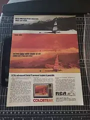 RCA Colortrak Television Print Ad 1980 8x11 Vintage Great To Frame