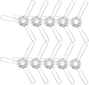 LOORGVEL 10pcs Shade Bracket Lampshade Adapter Lantern Light Clip Spring Adapter Clip Lamp Shade Clip on Bulb Lighting Clips Small Lamp Shade Clip Lamp Shades Clip on Bulb Iron Silver