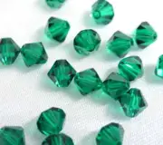 12 X Swarovski Crystal Beads # 5301 Emerald 6MM