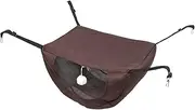 HOUDERCO Cat Hammock Pet Cage Condo Cat Bed Hamster Swing Nest Enclosure Cats Kittens Outdoor Small Dog Bed Litter Sleeping Cot Cat Hanging Hammock Thick Sandwich Mesh Coffee