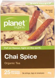 Planet Organic Herbal Tea Bags Chai Spice 25pk