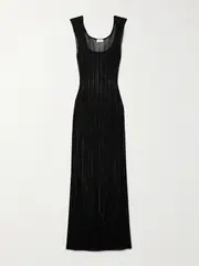 Salon 1884 - Canova Ribbed-knit Maxi Dress - Black - medium