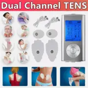 Pain Relief Physio Body Rechargeable 4 Pads Massager Dual Channel TENS Machine