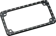 Covingtons Gloss Black CNC Dimpled Flat Motorcycle License Plate Frame Harley