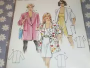 BURDA 4783 MISSES JACKET WITH VARIATIONS PATTERN UNCUT-SIZES-8-18