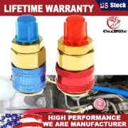 2X A/C Low/High Quick Connector Adapter Coupler Car Manifold Pressure Gauge HVAC