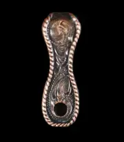 Western Antique Copper Concho Small Hook Pendant/Necklace Adapter