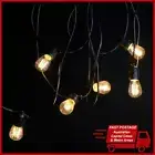 Festoon LED Globe String Lights Outdoor Garden Retro Warm Fairy Light Bulbs AUS