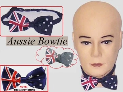 AUSSIE FLAG BOW TIE Bowtie Souvenir Sports Work Carnival Costume Party NEW