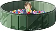 Dog Pool - Non Inflatable Folding Swimming Pool | Dog Padding Pools | Portable PVC Large Dogs Bathtub | Portable Outdoor Backyard Camping Pet Bathing Tub for Dogs Cats Kids, No Need for Inflation