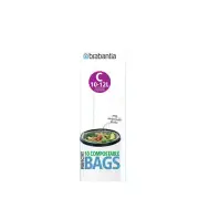 Brabantia Code C Compostable Plastic Bin Liners 10 to 12 Liters 10 Bags Per Roll