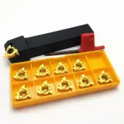SER 2020K22 20mm CNC Lathe Threading Turning Tool Holder + 10pcs 1/2'' 22ER N60