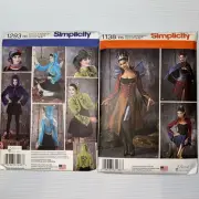 2 Simplicity Sewing Patterns Sz 14-22 Dark Fairy Fantasy Theater Cosplay Uncut