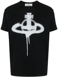 在飛比找Farfetch優惠-Orb spray-print T-shirt