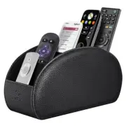 Remote Control Holder with 5 Compartments - Vegan Leather Remote Caddy Desktop