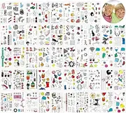 48 Sheets Temporary Tattoos for Kids Temporary Tattoos Sticker/Non-toxic and Waterproof Fake Body Stickers Goody Filler Birthday Party Favor Supplies for Boys Girls Adults