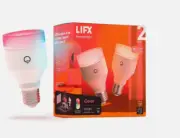 Two (2) LIFX A19 E26 1100 Lumen LED Bulb Color, Wifi Ready, Alexa, Siri, Google