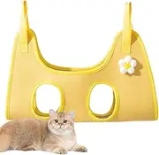 Krujecnt Pet Grooming Hammock,Cat Grooming Harness Breathable Grooming Hammock - Grooming Sling Restraint Bag Comfortable Dog Grooming Hammock for Cat